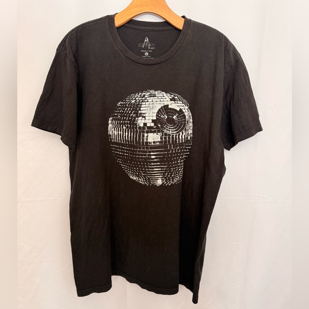 Star Wars Disco Deathstar Black Graphic Tee